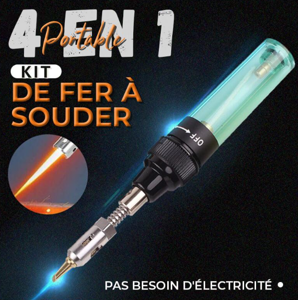 Fer à souder portable 4 en 1 à gaz