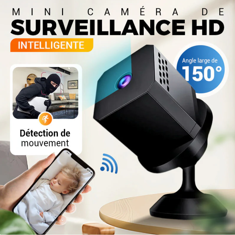 Caméra de surveillance haute définition sans fil avec vision nocturne