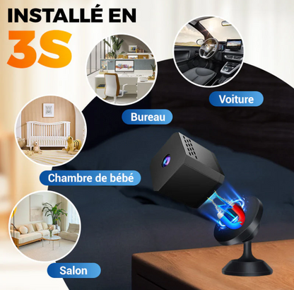 Caméra de surveillance haute définition sans fil avec vision nocturne