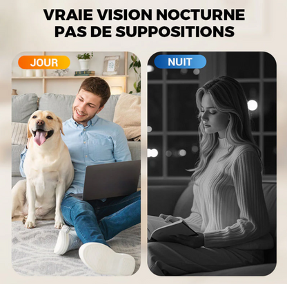 Caméra de surveillance haute définition sans fil avec vision nocturne