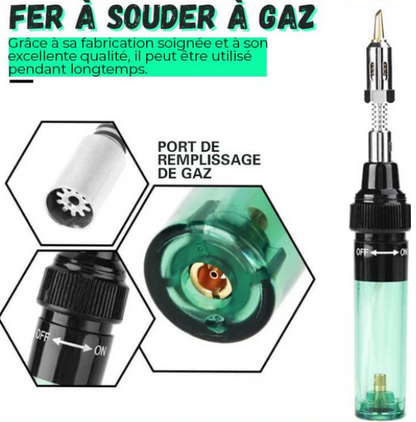 Fer à souder portable 4 en 1 à gaz