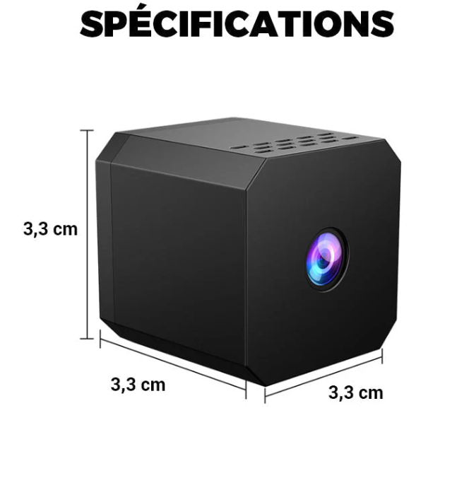 Caméra de surveillance haute définition sans fil avec vision nocturne