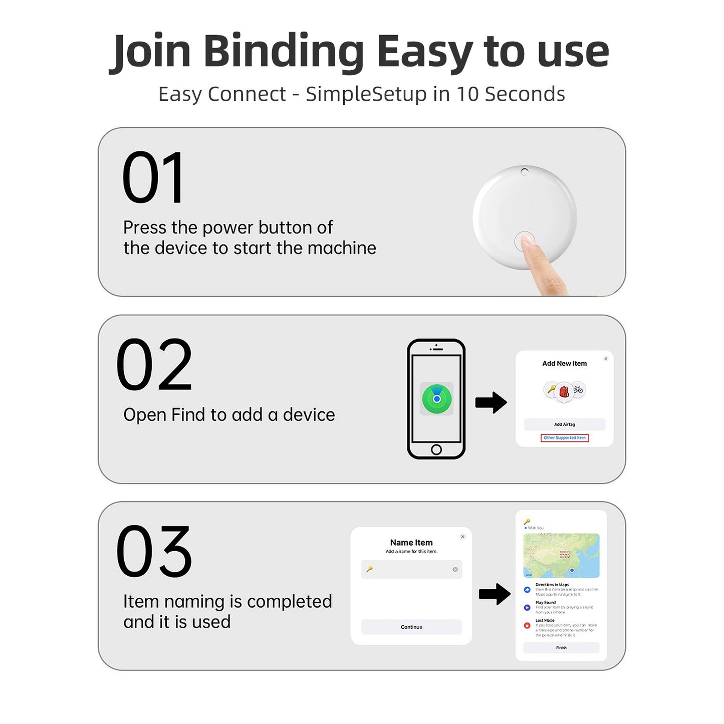 GP90 - Tracker GPS précis sans abonnement (Android/Apple)